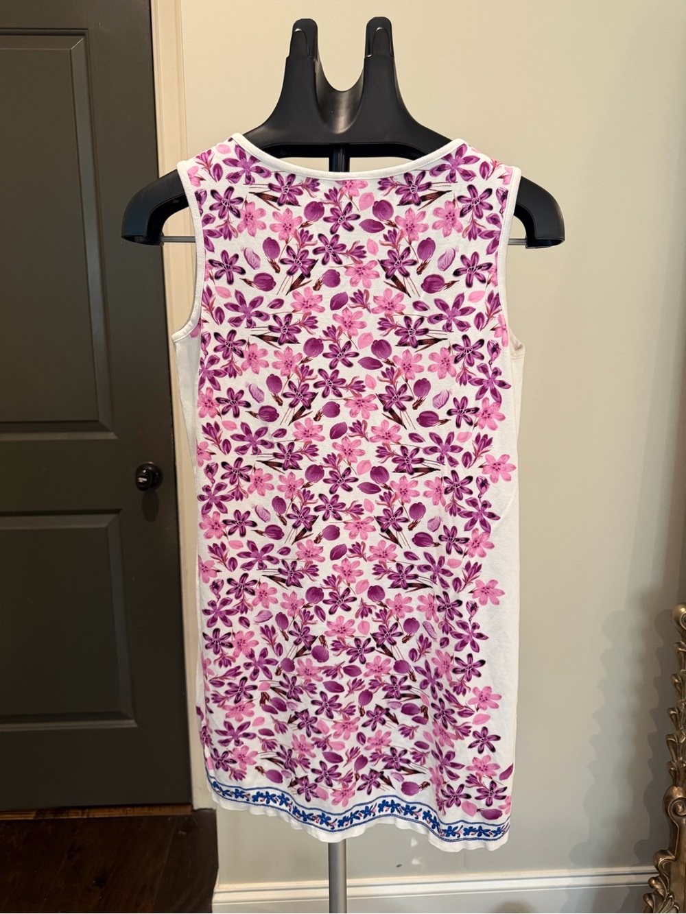 Max Studio White Pink Purple Floral Shift Dress XS - Picture 14 of 16